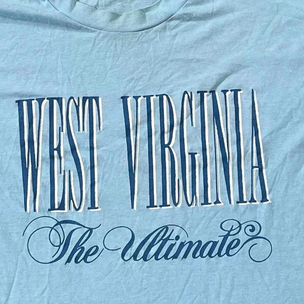 Vintage 80s West Virginia Tourism Travel Vacation 1980s Crewneck Tee Tshirt